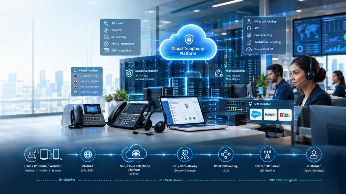 Cloud Telephony Service Provider: SIP, VoIP & Cloud Communication Architecture