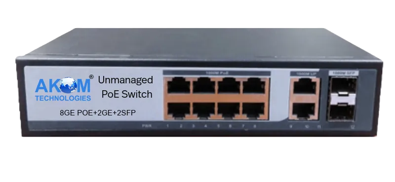 AK822FGS 8 Port PoE Network Switch