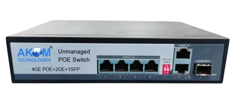 AK421FGS 4 Port PoE Network Switch
