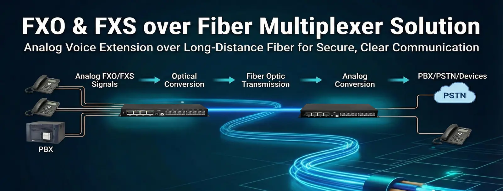 FXO/FXS over Fiber Banner